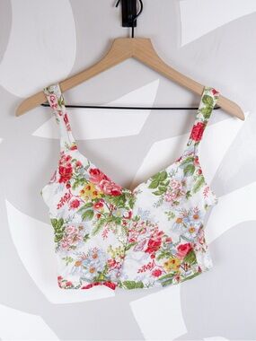 Vintage 90's Guess Floral Crop Top
